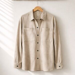 Mystree Beige Shacket